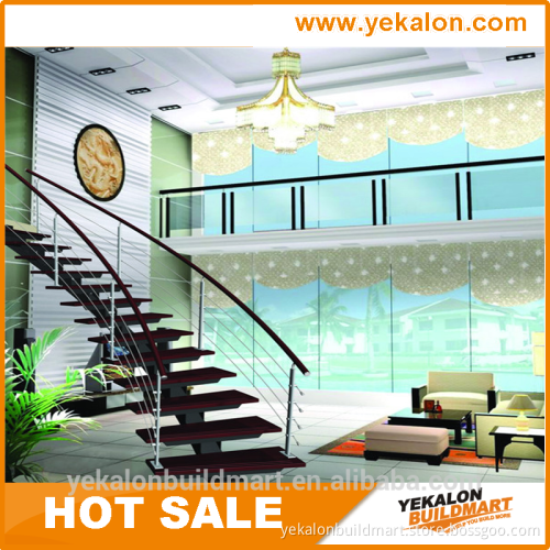 Latest professional modern curved steel staircase